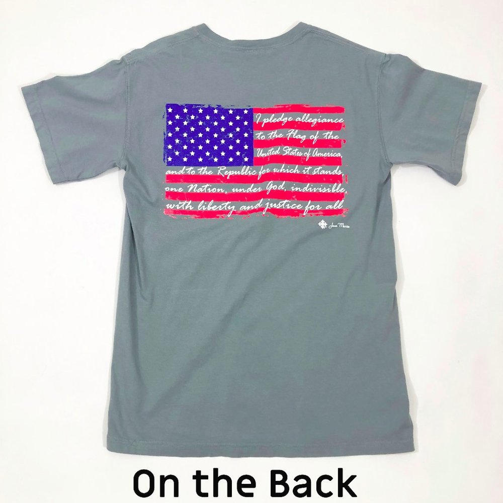 NWOT Jane Marie Gray Patriotic Flag Womans Tee
